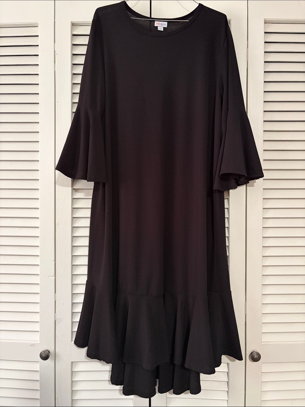 LuLaRoe Black High-Low Ruffle Dress